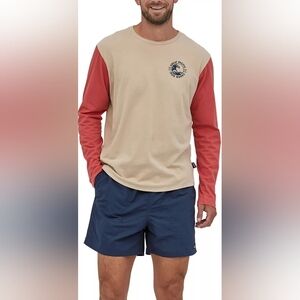 Patagonia Mens Size 2XL Black Baggies 5" Shorts Lined Nylon Drawstring - Navy